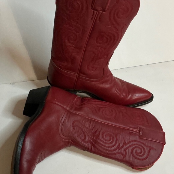 Tony Lama women’s red leather western boots size 6 - Picture 9 of 9